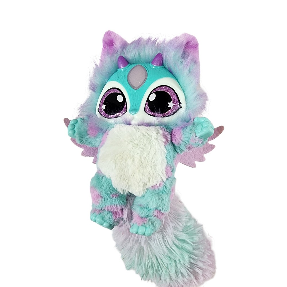 Moose Toys Magic Mixies Mixlings Interactive Plush Teal Purple Winged 14950 10in